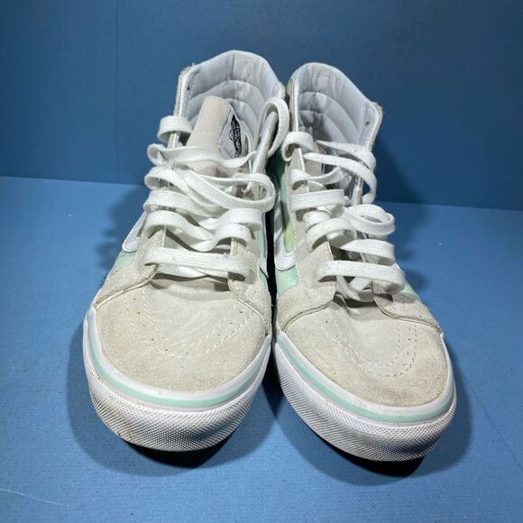 Vans Off The Wall Sk8 hi High Top Ripped Aztec Pattern Sneakers M Sz 7 W 8,5 - Picture 2 of 7